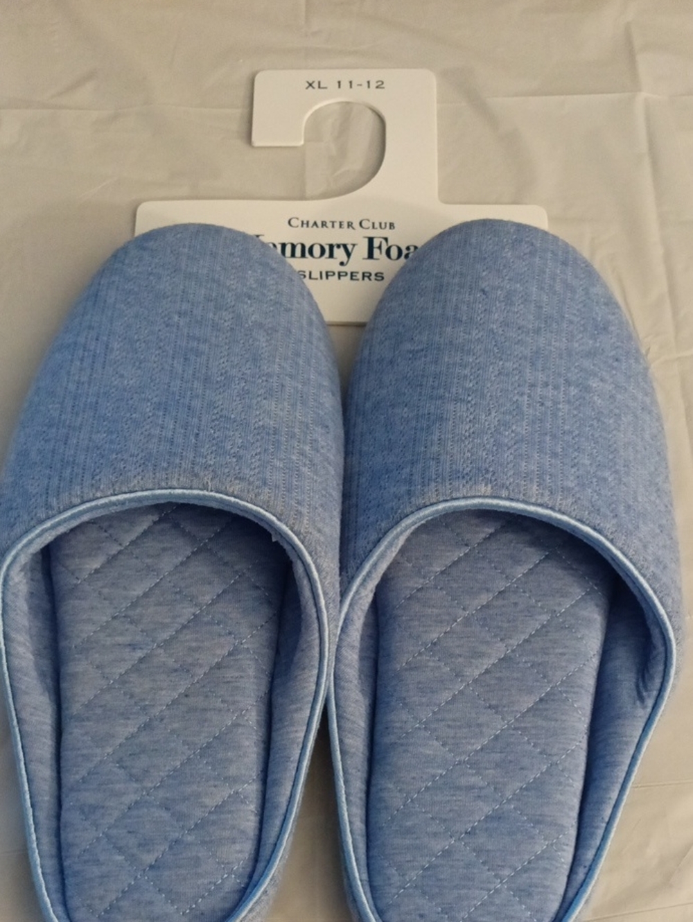 Charter Club women's blue memory foam slippers